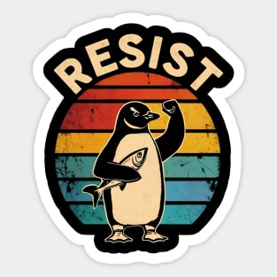 Resist-Penguin Sticker